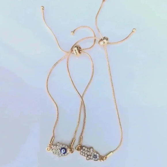 unbranded Jewelry - NWT Two Adjustable Hamsa Bracelets NIP
